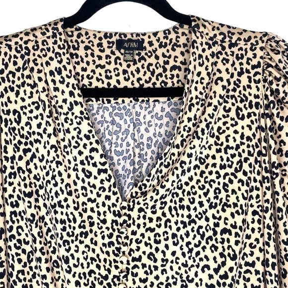 AFRM Long Sleeve Leopard Print Puff Sleeve Bodysuit - Picture 5 of 11